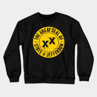 State Of Jefferson | Distressed Golden Seal Crewneck Sweatshirt